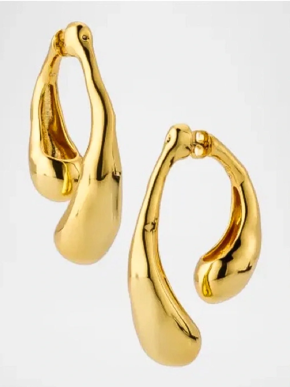 Alexis Bittar Molten Gold Scoop Front Back Earring